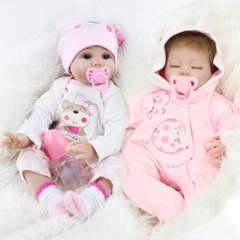 {Đủ Mẫu} Búp Bê Tái Sinh 40 cm 16 inch Thân Gòn Mềm Mại NPK  Reborn Vinyl Doll