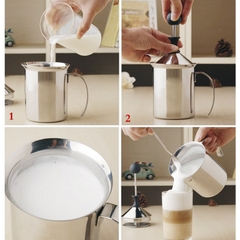 Ca Đánh Sữa Lạnh Tạo Bọt Sữa Đa Năng, CA SỤC  Inox 304 Double Mesh Milk Frother