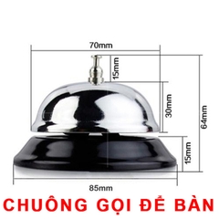Chuông 8.5 cm bấm để bàn, chuông gọi phục vụ Chuyên Dụng Cho Nhà Hàng & Khách Sạn PVN3544