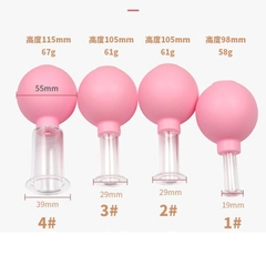 Cốc Chân Không PVC Đầu Thủy Tinh Hút Cơ Thể Massage Họ Kinh Tuyến Châm Cứu