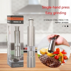 Cối Xay Muối & Tiêu, Gia Vị Nút Ấn  Bằng Thép Không Gỉ PVN5014