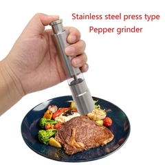 Cối Xay Muối & Tiêu, Gia Vị Nút Ấn  Bằng Thép Không Gỉ PVN5014