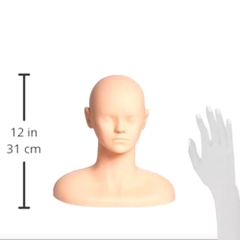 Đầu Manocanh Nửa Người Dạy Massage Mặt Cổ Vai Gáy, Trang Điểm Trong Spa & Thẩm Mỹ Viện  PVN3714