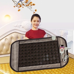 {Đủ Mẫu} Đệm Thảm Đá Nóng Hàn Quốc 84×48 cm Đá Ngọc Bích Tourmalin Nệm Sưởi Ấm Giảm Đau Lưng, Bụng Massage Trị Liệu Xài