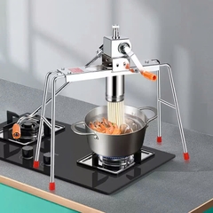 Dụng Cụ Ép Làm Mì, Bún, Bánh Canh Inox 4 Chân + 4 Mặt Ép Cao Cấp SP000049