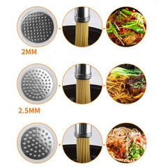 Dụng Cụ Ép Làm Mì, Bún, Bánh Canh Inox 4 Chân + 4 Mặt Ép Cao Cấp SP000049