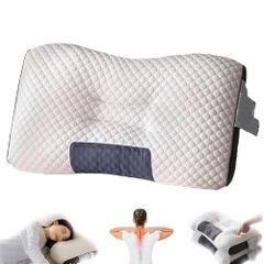 Gối Massage Công Thái Học, Nâng Đỡ Cổ Vai, Gối Nằm Spa Mềm Êm, Thoáng Mát PVN9255