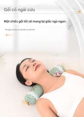 🌿 Gối Ngải Cứu Hình Trụ 38x8cm – MÀU NGẪU NHIÊN – PVN9341