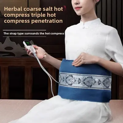 🌿 Gói Sưởi Ấm Điện Ngải Cứu Bằng Muối Biển – Túi Chườm Nóng Muối Thô Trị Liệu Toàn Thân