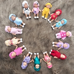 {Hàng Cao Cấp} Búp Bê Ngủ Em Bé Đang Ngủ full silicon 12 cm 5 inch Sleeping Dolls ( kèm giày ngẫu nhiên)