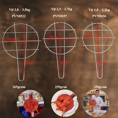 [ĐỦ SIZE] VỈ TỲ BÀ INOX 304 + MÓC TREO VỊT GÀ – QUAY NƯỚNG DA GIÒN CHUẨN LÒ LU