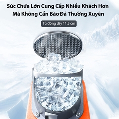 Máy Bào Đá Tuyết, 4 lưỡi, 2 Nắp DR-207 Bào Siêu Mịn 220V 500W Bảo Hành 3 Tháng Cam PVN8003