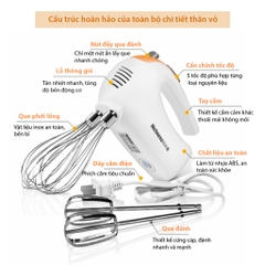 Máy Đánh Trứng Cầm Tay Netmego N38D 300W Chính Hãng, Siêu Bền SP002156