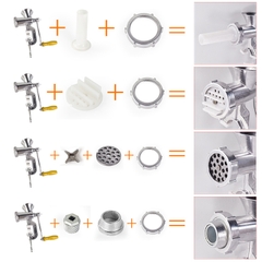 Máy Xay Thịt Quay Tay TB12 Lớn Đa Chức Năng Bằng Nhôm, Nhồi Lạp Xưởng, Xúc Xích, Xay Bột, Làm Mì SP002667