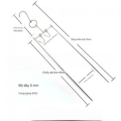 Móc Heo Sữa Inox Vuông Dày – Bộ Phụ Kiện Quay Heo Sữa Chuyên Nghiệp