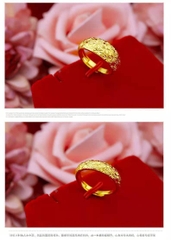 Nhẫn Đôi, Nhẫn Cưới Cho Nam Và Nữ Mạ Vàng Jewelry Vàng Cát Việt Nam 18k - Khắc Bằng 999 Độ Mở Có Thể Điều Chỉnh Được Thời Trang Dành PVN7747