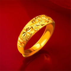 Nhẫn Đôi, Nhẫn Cưới Cho Nam Và Nữ Mạ Vàng Jewelry Vàng Cát Việt Nam 18k - Khắc Bằng 999 Độ Mở Có Thể Điều Chỉnh Được Thời Trang Dành PVN7747