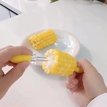 🌽 Nĩa Nướng Ngô / Xiên BBQ Thép Không Gỉ – Tay Cầm Cao Su Chống Nóng PVN9193