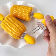 🌽 Nĩa Nướng Ngô / Xiên BBQ Thép Không Gỉ – Tay Cầm Cao Su Chống Nóng PVN9193