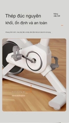 Xe Đạp Tập thể thao Đen Trắng tận nhà iD0 BIKE Cao Cấp, Touch Nhịp Tim combo phụ kiện thời trang đi kèm theo