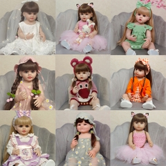 {Đủ Mẫu} Búp Bê 55 cm = 22 inch Thân Nhựa  Reborn Vinyl Doll