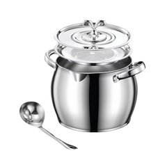 Bồn Chứa Mỡ Lợn Inox 1.5L – Có Nắp Đậy  Bộ Lọc, Chịu Nhiệt Cao PVN10053