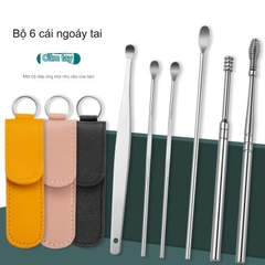 Bộ Dụng Cụ Lấy Ráy Tai 6 Món Chuyên Dụng Cho Người Lớn Và Trẻ Em