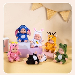 Búp Bê Tái Sinh Nhựa Mềm 18 cm 7 inch mắt 3D  Vinyl Reborn Baby Doll