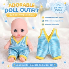 [Đủ mẫu] Bộ Quần Áo Cho Búp Bê Tái Sinh Nhựa mềm 12 cm 5 inch Vinyl Reborn Baby  Doll
