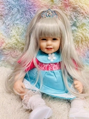 [Đủ mẫu] Búp Bê 55 cm = 22 inch Thân Gòn Mềm Mại  Reborn Silicon Vinyl Doll