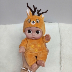 {Đủ Mẫu} Búp Bê Nhựa Cao Cấp Tái Sinh 21 cm 8 inch Mắt To 3D Reborn Vynil Baby Doll