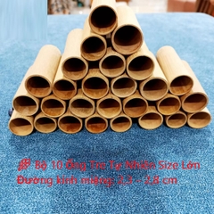 Bộ 10 Ông Tre Nặn Mụn Lăn Ống Tre, Bộ Ống giác hơi tre trúc