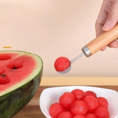 {Đủ Mẫu} Muỗng Múc Trái Cây Đa Năng  Dụng Cụ Thìa Kem Dưa Hấu Inox  Watermelon Cutter Fork Stainless Steel Fruit Cutter