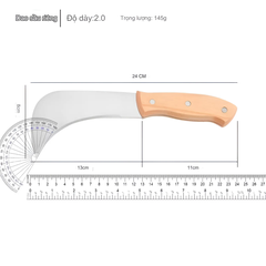 {Đủ Mẫu} Dao Inox Cán Gỗ gọt vỏ trái cây, dao cắt rau củ quả:  Khui Sầu Riêng, dao nông trại, dao rựa, dao chuối, dao dứa, dao làm bếp