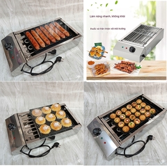 Bếp Điện Không Khói, Bếp Nướng Hải Sản BBQ 2800W  Đa Năng Nướng Thịt Xiên, Hải Sản, Đồ Ăn Nhanh