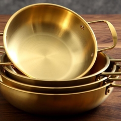 Chảo/Nồi Inox Mạ Vàng Cao Cấp – Dùng Được Bếp Từ – Size 19/21/23cm