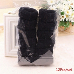 Set 12 Dây Buộc Tóc Cao Su Bản Rộng Màu Kẹo Thời Trang Cho Nữ