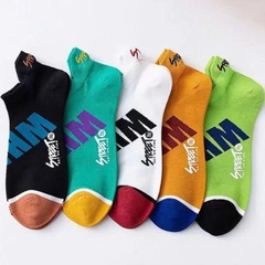 (Đủ Mẫu} Set 5 Đôi Tất Vớ Nam Nữ Cổ Cao Chất Liệu Cotton Dày Dặn, Khử Mùi Thoáng Khí Hoạ Tiết Hoa Cỏ Siêu Dễ Thương