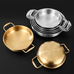 Chảo/Nồi Inox Mạ Vàng Cao Cấp – Dùng Được Bếp Từ – Size 19/21/23cm