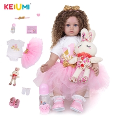 [Đủ mẫu] Búp Bê  Thân Gòn  Mềm Mại 60 cm = 24 inch Reborn Silicon Vinyl Doll