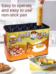 {Đủ Mẫu} Xài Điện & Gas Máy Làm &nbsp;Bánh Trứng Cuộn Xúc Xích 10 Ống Cuộn Tròn 10 Holes Egg Roll Maker Sausage Rolling Breakfast Machine