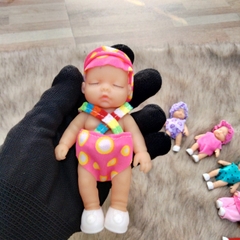 {Hàng Cao Cấp} Búp Bê Ngủ Em Bé Đang Ngủ full silicon 12 cm 5 inch Sleeping Dolls ( kèm giày ngẫu nhiên)