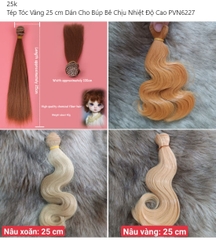 {Đủ Màu} Tép Tóc Giả 5 cm, 15 cm, 25 cm Dán Cho Búp Bê Chịu Nhiệt Độ Cao