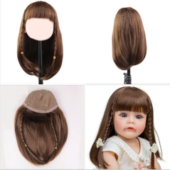 {ĐỦ MÀU} TÓC TƠ GIẢ CHỊU NHIỆT CHO BÚP BÊ TÁI SINH vòng Đầu 30 cm 50 cm = 20 inch Doll + vòng Đầu 34 cm 55 cm = 22 inch Doll, búp bê mini 20 cm (Ixdoll)