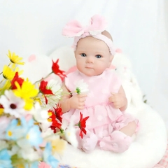 Búp Bê Thân Gòn + Thân Nhựa Mềm Mại 48 cm = 18 inch Reborn Silicon Vinyl Doll