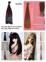 {Đủ Màu} Tép Tóc Giả 5 cm, 15 cm, 25 cm Dán Cho Búp Bê Chịu Nhiệt Độ Cao