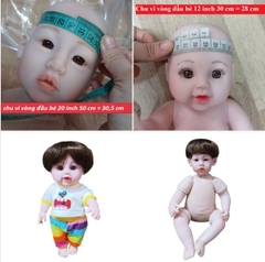 {ĐỦ MÀU} TÓC TƠ GIẢ CHỊU NHIỆT CHO BÚP BÊ TÁI SINH vòng Đầu 30 cm 50 cm = 20 inch Doll + vòng Đầu 34 cm 55 cm = 22 inch Doll, búp bê mini 20 cm (Ixdoll)