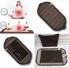 {Đủ Mẫu} Đệm Thảm Đá Nóng Hàn Quốc 84×48 cm Đá Ngọc Bích Tourmalin Nệm Sưởi Ấm Giảm Đau Lưng, Bụng Massage Trị Liệu Xài