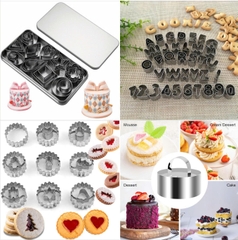 {Đủ Mẫu} Bộ Khuôn Ấn Bánh Quy Tạo Hình Ngộ Ngĩnh Bằng Thép Không Gỉ