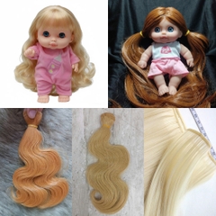 {Đủ Màu} Tép Tóc Giả 5 cm, 15 cm, 25 cm Dán Cho Búp Bê Chịu Nhiệt Độ Cao